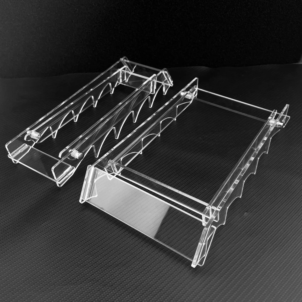 2 Specifications Transparent Acrylic Display Knife Rack Staircase-style Detachable Storage Rack Exhibition Stand Knife Rack
