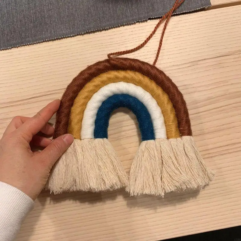 45be Children's Room装飾ホームルームの装飾のための手作りの虹の吊り下げ