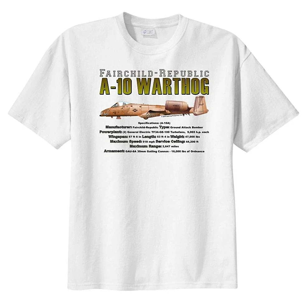 Fairchild-Republic A-10 Warthog Attack Aircraft T Shirt. Short Sleeve 100% Cotton Casual T-shirts Loose Top Size S-3XL