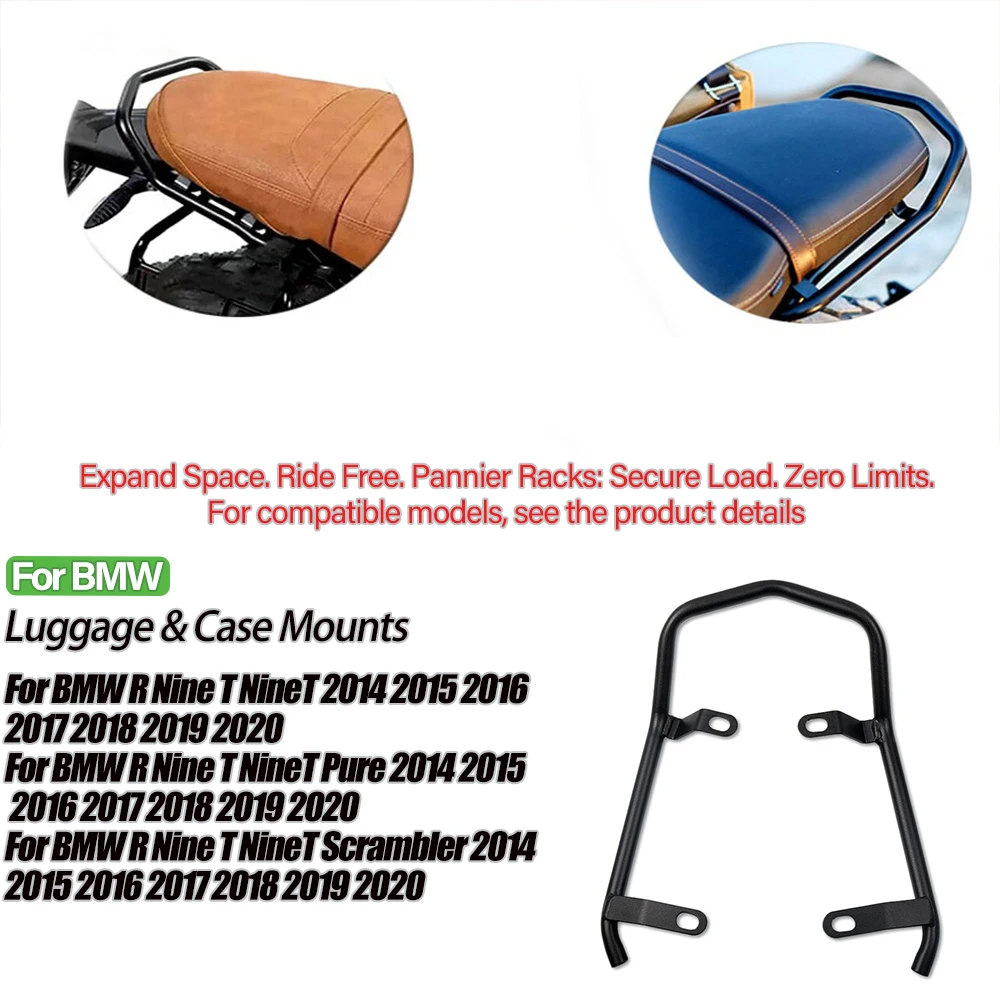 

R NINET R9T New Motorcycle Luggage Rack Rear Seat Carrier for BMW R NINE T R NINET R9T Pure Racer Scrambler, 2014-2018 2019 2020