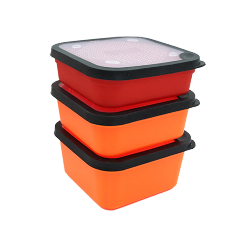 Hot Sales Inner Framed Bait Box Red Insect Box Live Bait Breathable Fresh-keeping Storage For Carp Fishing Equipment