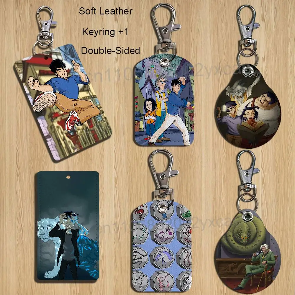 

COOL Jade Jackie Chan Adventures Cartoon Singer Anime Card Keychain Fashion Pendant Bag ID Door Card Case Bus Card Cute Adult