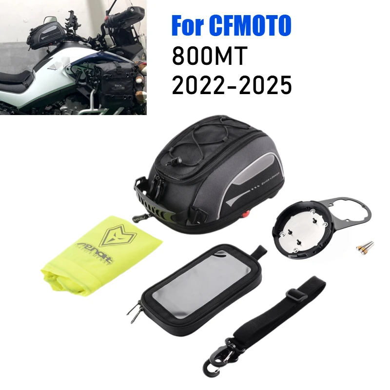 

For CFMOTO 800MT 800 MT Motorcycle Tank Bag Racing Travel Luggage Rotation Locked Anti Theft Navigation Fuel Carrie Top Case