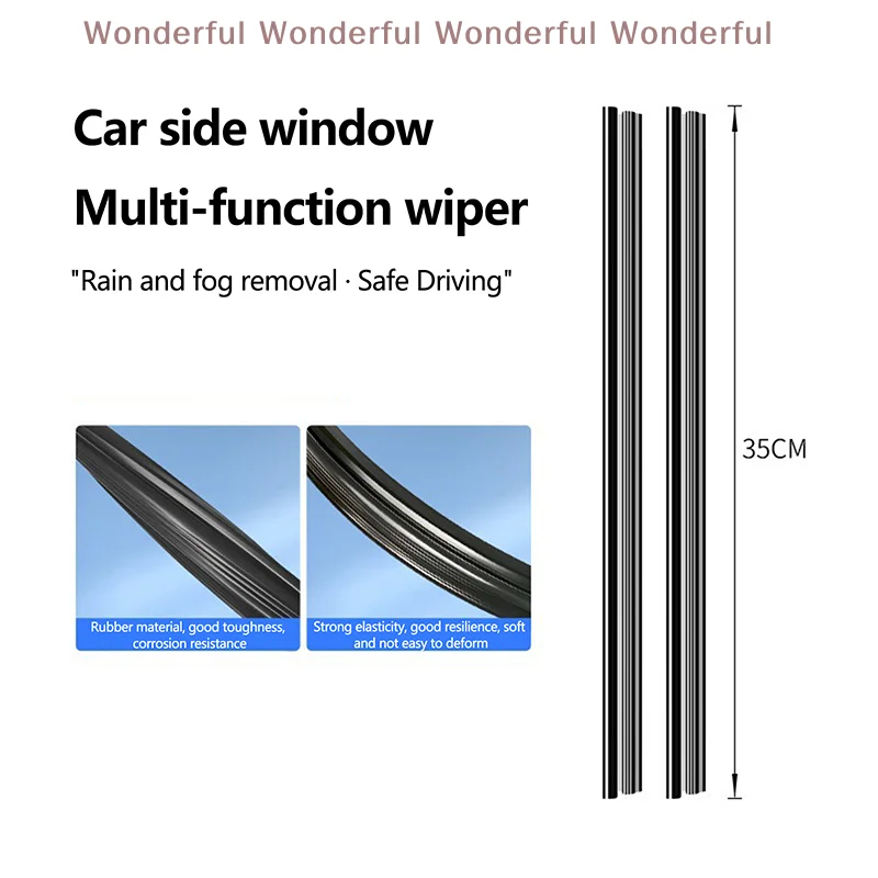 شفرة ممسحة تنظيف النوافذ العالمية المكونة من قطعتين للسيارات، تزيل رذاذ الماء #5