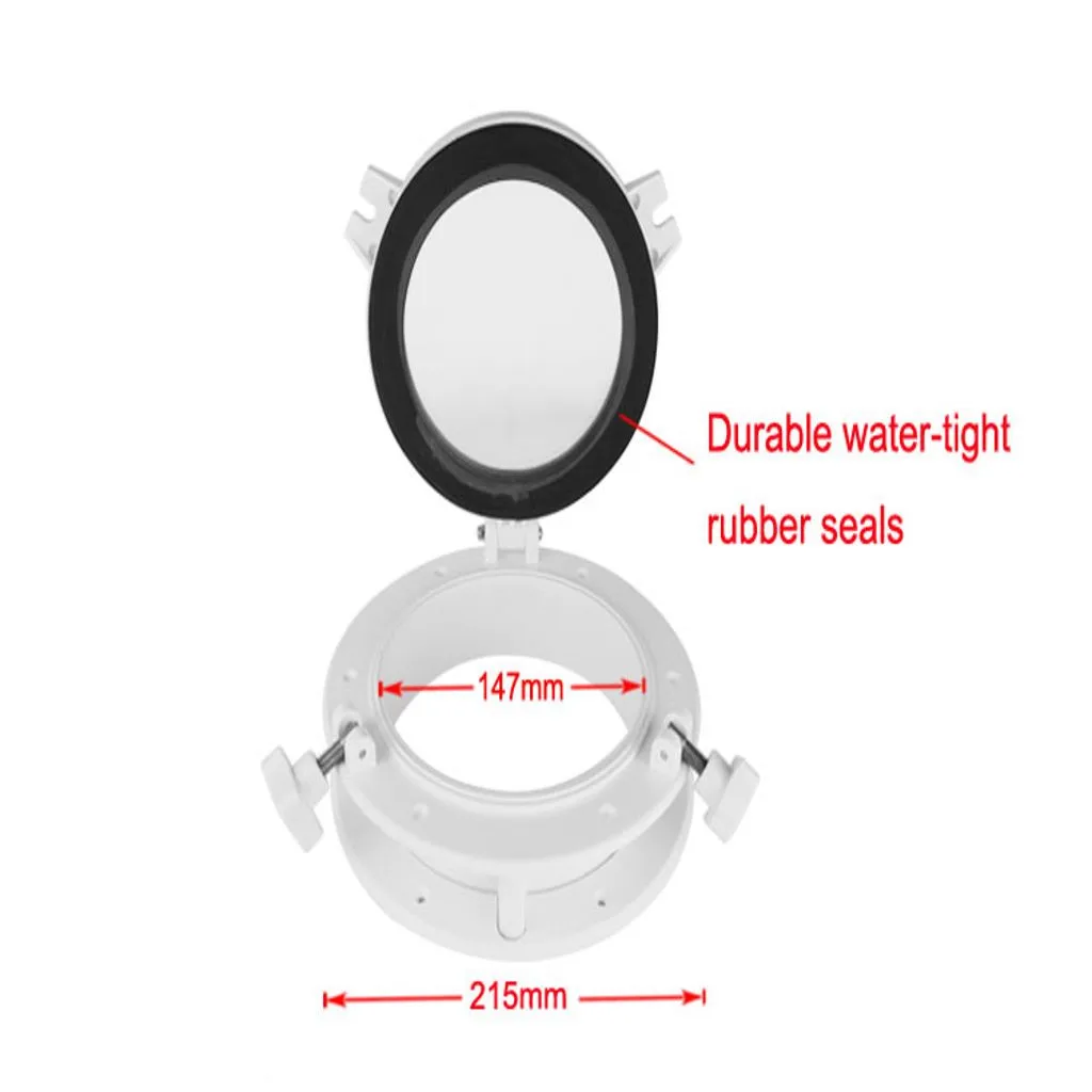 215 mm ABS Molded Marine Porthole Round Opening Port light Replacement Window Porthole Universal for RV Boat Yacht