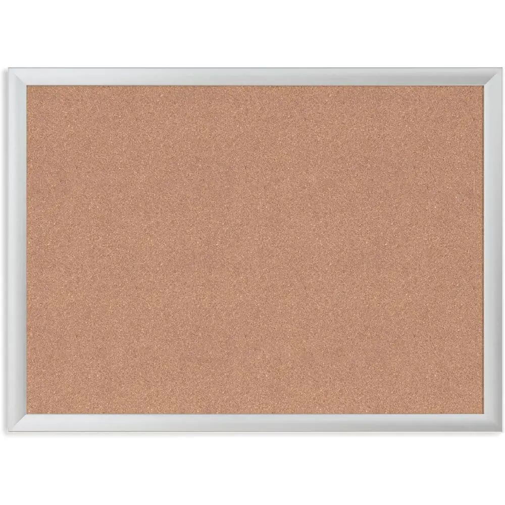 

Промышленная пробковая доска для заметок 24 x 18 дюймов, серебристая