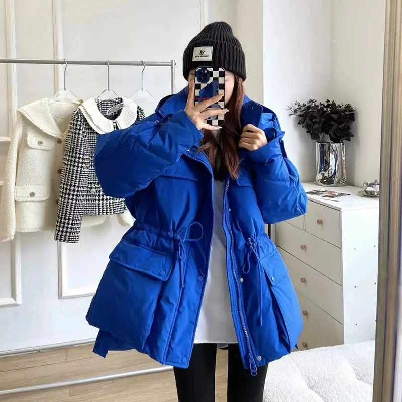 2023 Winter Down Cotton Jackets For Women Clothing 2023 New Korean Loose Waist  Girls Short Parkas Winter Coats bd706