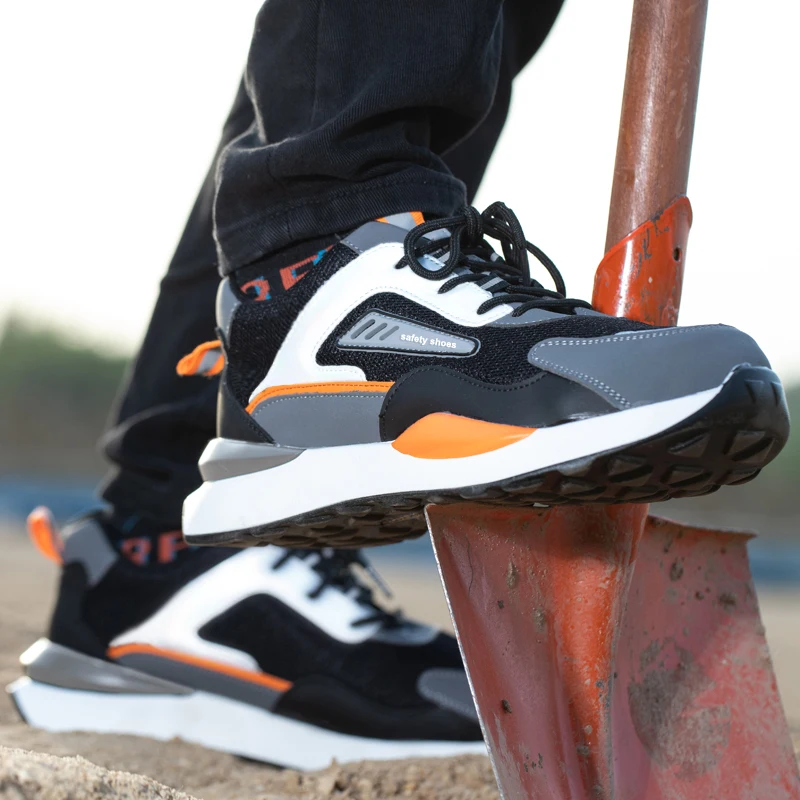 Anti-smash Anti Puncture Functional Shoes Men Safety Shoes Steel Toe Shoes Male Indestructible Mining Boots Work Shoes Sneakers