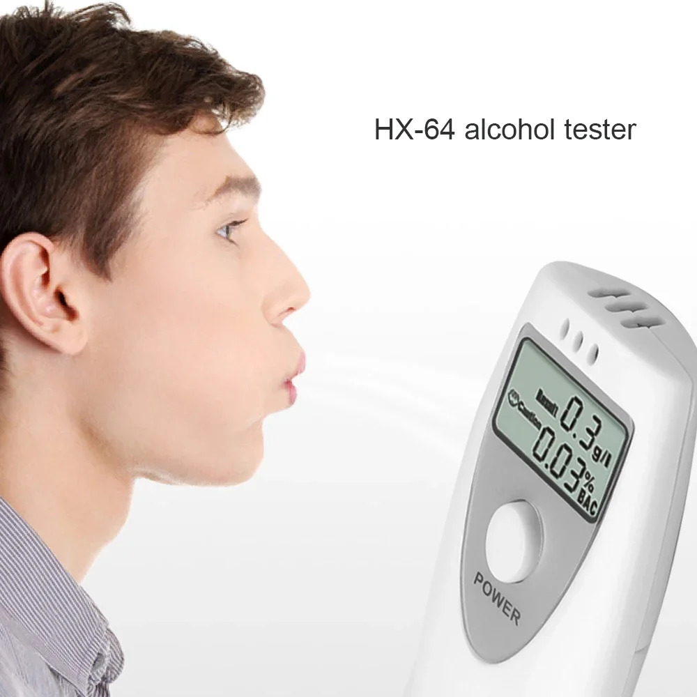 No Contacted Digital Alcohol Tester Portable Breath Alcohol Analyzer Breathalyzer Detector Alcohol Detection LCD Screen