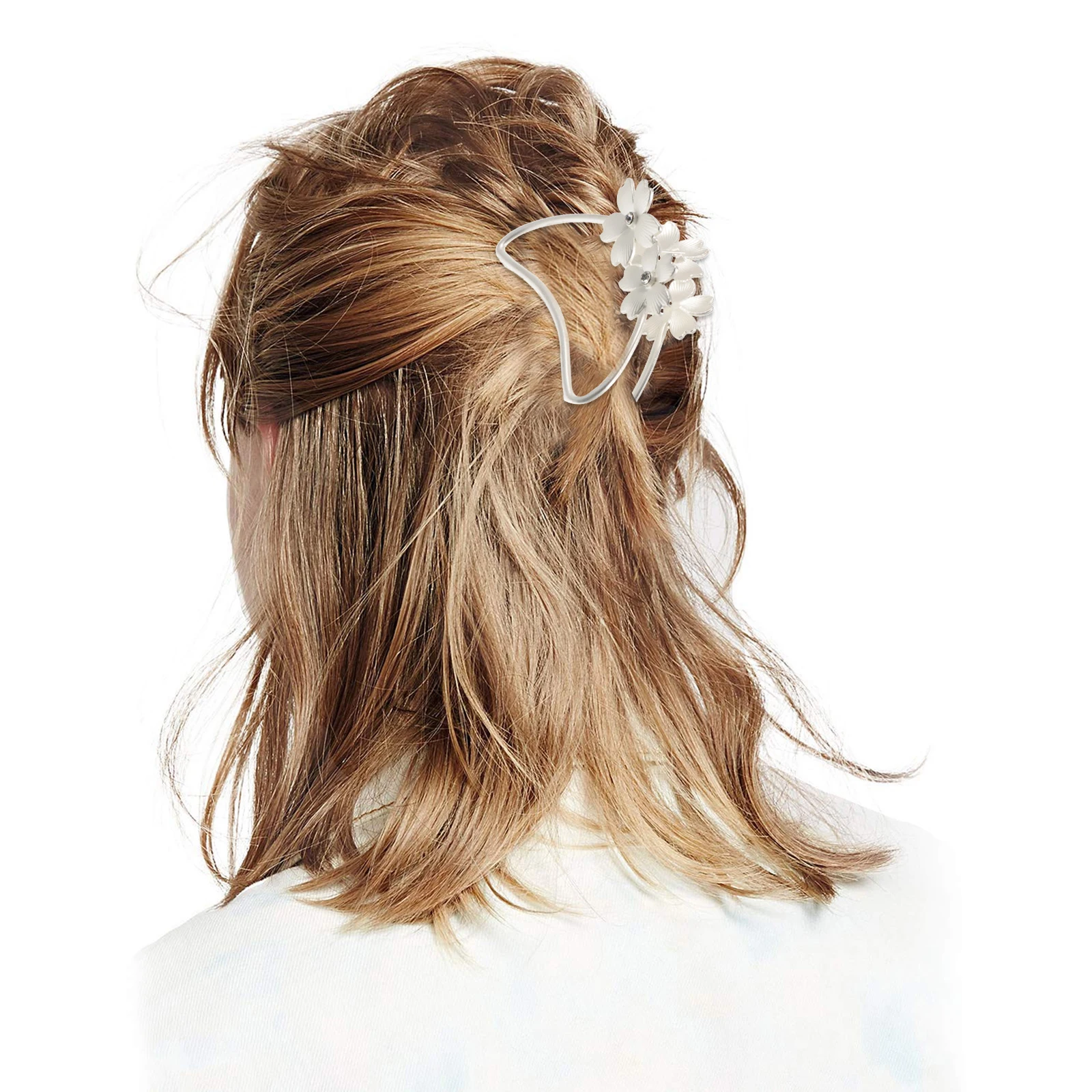 

Metal Flower Top Clips Lightweight Non-Slip Grip Hairstyle Accessories Bathing Ponytail Jaw Shower Hair Colors Gifts Large Clips