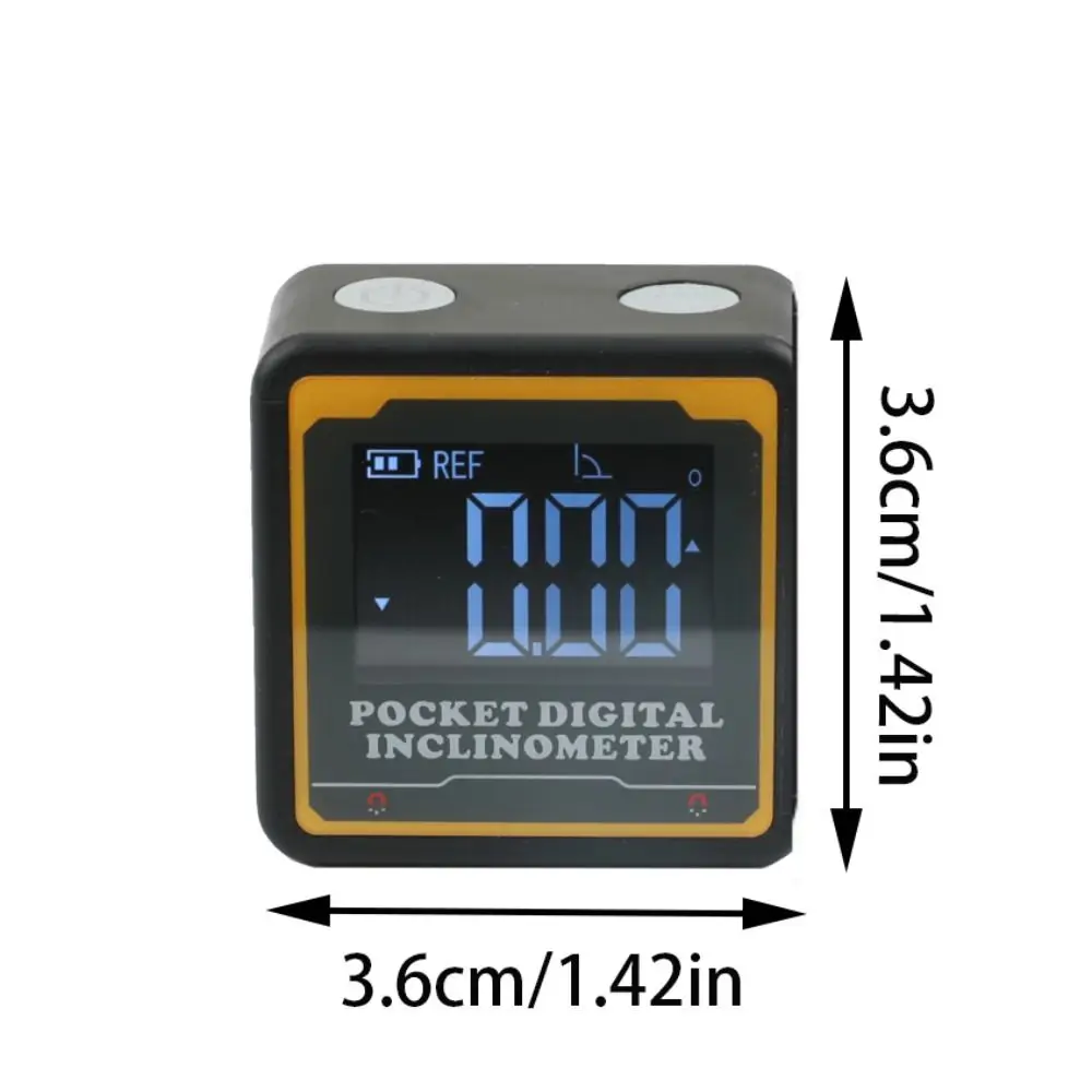 مقياس الميل الرقمي من النوع c، عرض الإضاءة الخلفية، مقياس الزاوية الرقمي، صندوق المستوى الإلكتروني، قاعدة مغناطيسية، مكعب زاوية