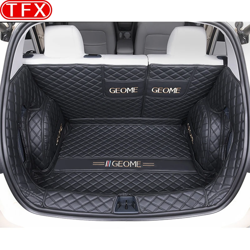 

For Geely EX2 Geome XingYuan 2025 2026 Car Styling Fully Enclosed Trunk Pad Leather Mat Backrest Pad Anti-Scratch Accessories