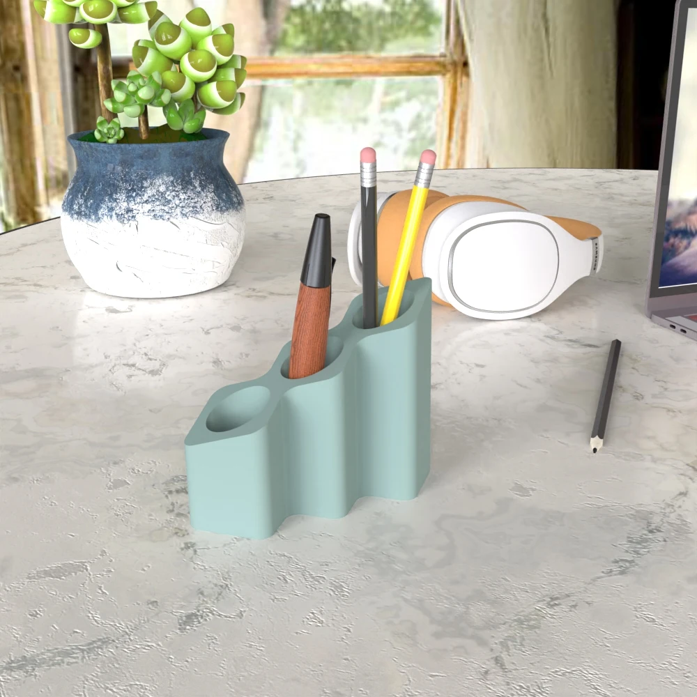 Concrete Pen Holder Silicone Mold Cement Candle Insert Mold Household article toothbrush holder silicone molds Multifunctional