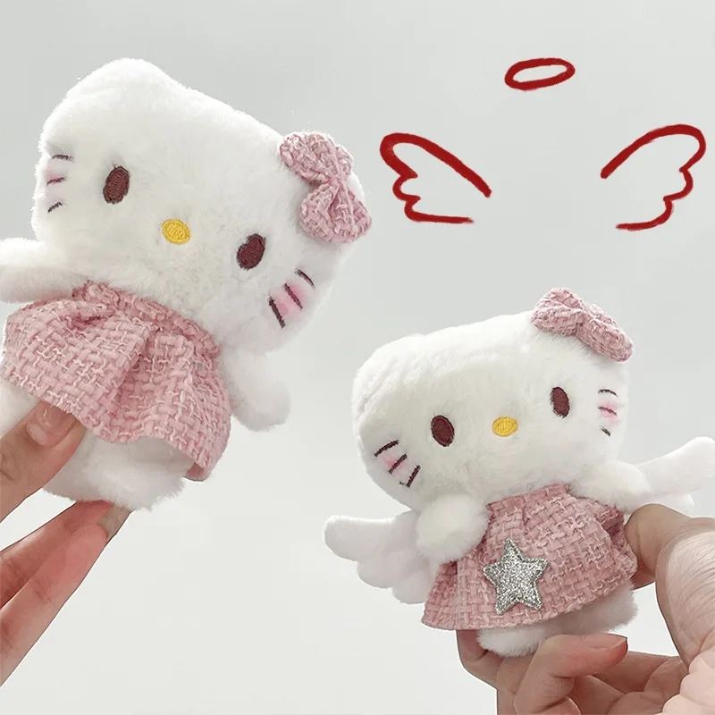 

Новый мультяшный Ангел Sanrio, Hello Kitty, яркий праздничный подарок для девочки, кукла, симпатичная сумка, подвесное украшение, семейная коллекция