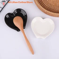1Pc Multipurpose Ceramic Spoon Rest Pad White Spoon Holder Kitchen Utensils Tableware Spoon Put Mat Device Kitchen Dishes