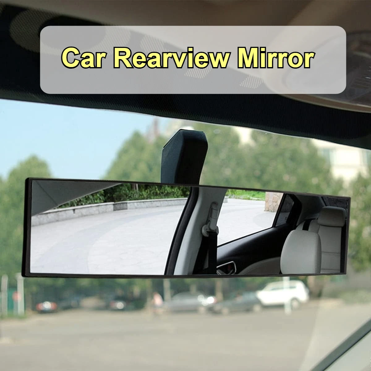 Auto-Rückspiegel Stoßfester Innenraum-Clip-On Panorama-Rückspiegel mit Weitwinkelansicht 12 Zoll HD Universell Einsetzbar
