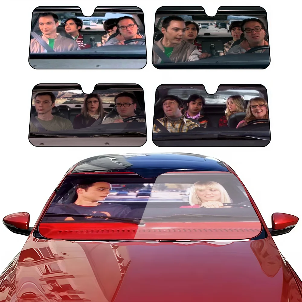 Funny B-Big B-Bang T-Theory Car SunShade Windshield Anti-UV Protection Front Sun Shade Protector Interior Cooling  for Vehicle