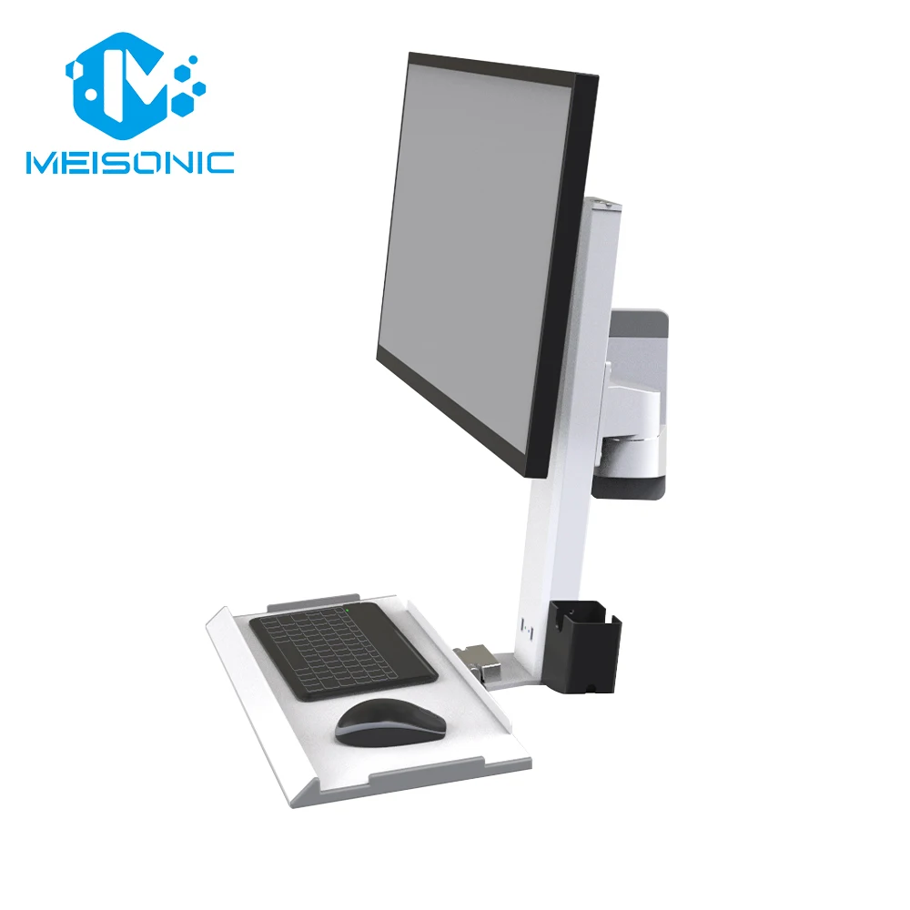 Classic White T8-MA00KB New Wall-Mounted Medical Monitor Stand Hospital Aluminium Alloy Bracket for Patients' Monitor Arm