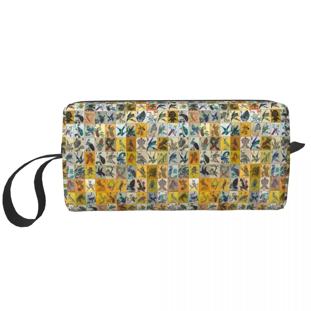 Mah Jongg Birds Mahjong Tiles Federmäppchen für Schüler, Schule, Stiftbox, Bleistiftbeutel, Schreibwaren, Reise, Damen, Organizer-Tasche