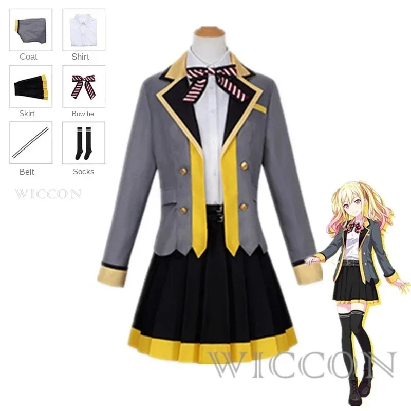 Proyecto Sekai escenario colorido Leo necesita Mochizuki Honami Tenma Saki Hinomori Shiho Hoshino Ichika Cosplay disfraz PJSK Wigc;3.k'6;