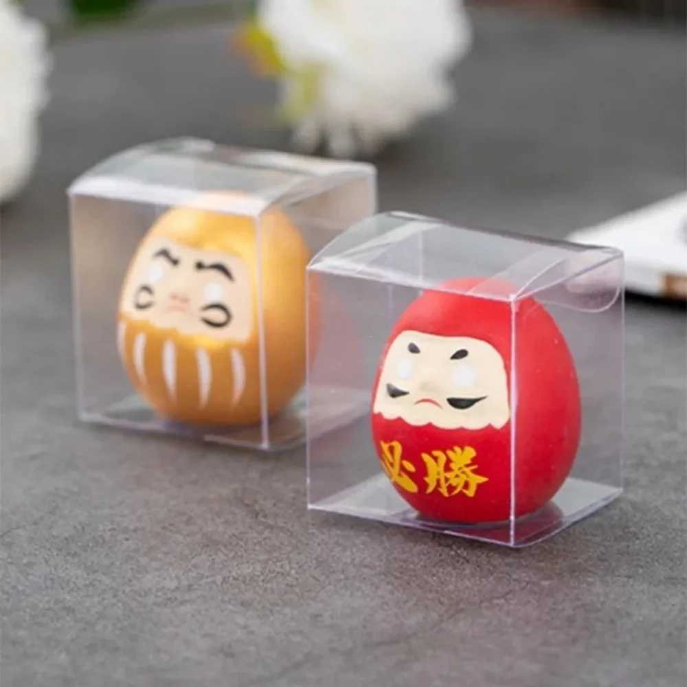 Japanese Ceramic Daruma Doll Crafts Cartoon Colorful Wealth Prosperity Decor Miniature Accessories Inspired