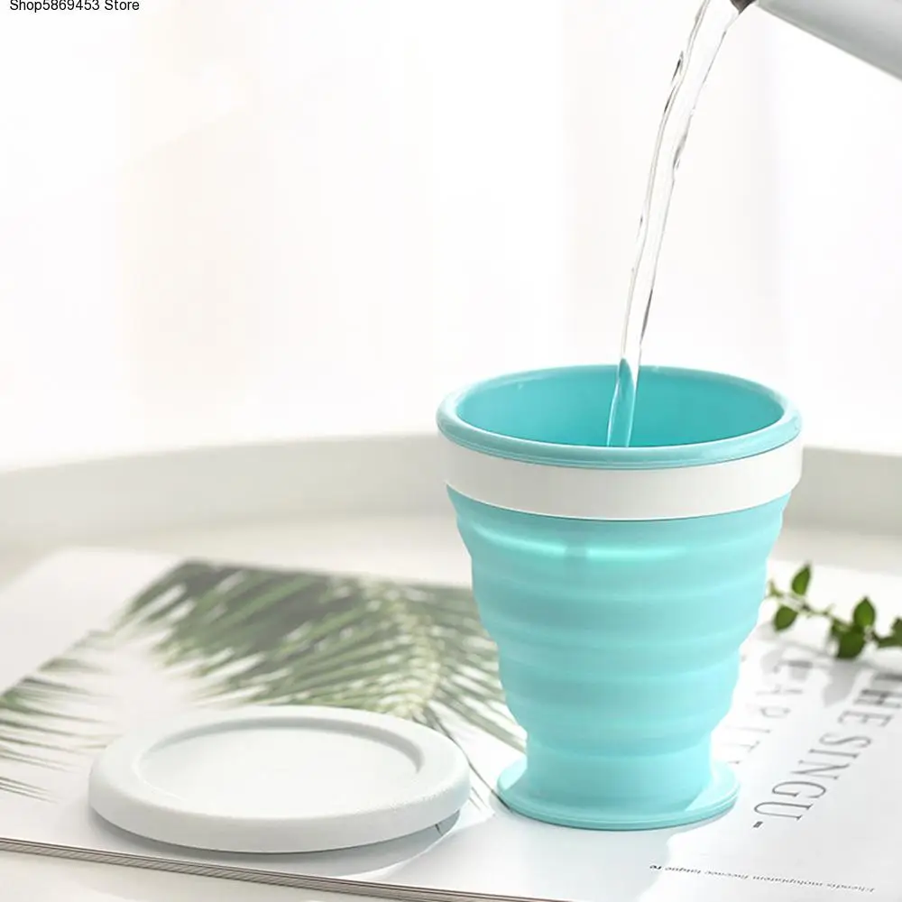 

Retractable Silicone Folding cups Telescopic Collapsible Coffee Cups Outdoor Water Cup
