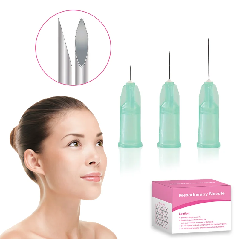 Stainless Steel Sterile Micro 32G 34G 30G 4mm 13mm 6mm Needle Painless Disposable Teeth Irrigator meso Tips