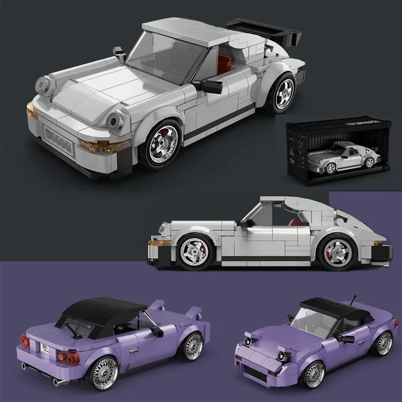 

Конструктор-модель автомобиля MOC с демонстрационным боксом, сборная модель для мальчиков, коллекционные мелкие кирпичики, игрушки DIY, подарок на день рождения