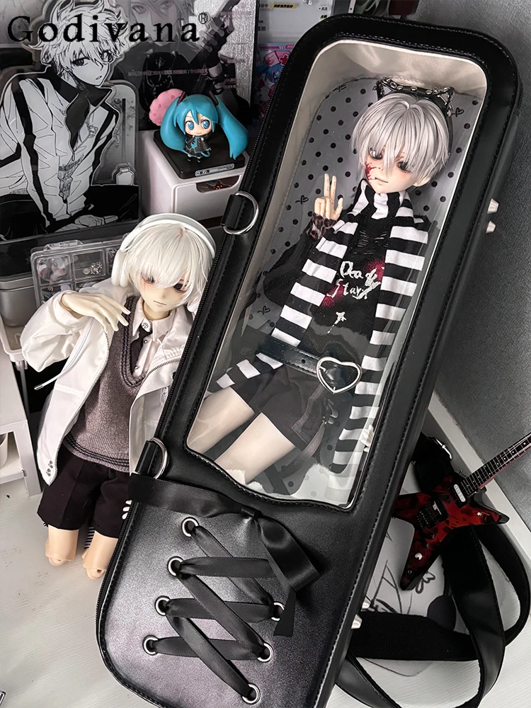 

2025 New Original Y2k 4 Points Bjd Baby Doll Bag Anime Bar Millet Bag One Shoulder Messenger Bag Hand Held Y2k Itabag
