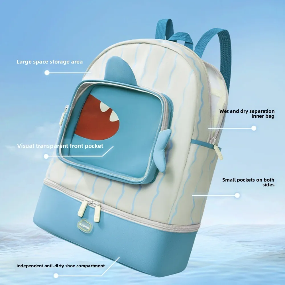 Dry Wet Separation Children's Swimming Bag Shoe Compartment Cute Shape Swimsuit Storage Bag Waterproof Cartoon