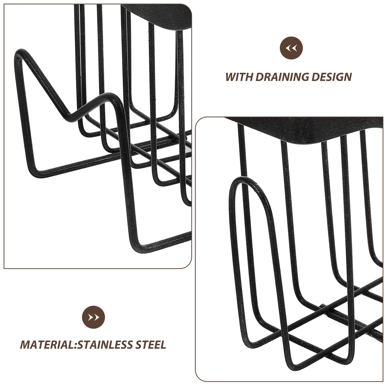 

Metal Kitchen Sponge Holder Sink Basket Stainless Steel Rack Sponge Storage Organizer Drain Stand Draining Stands