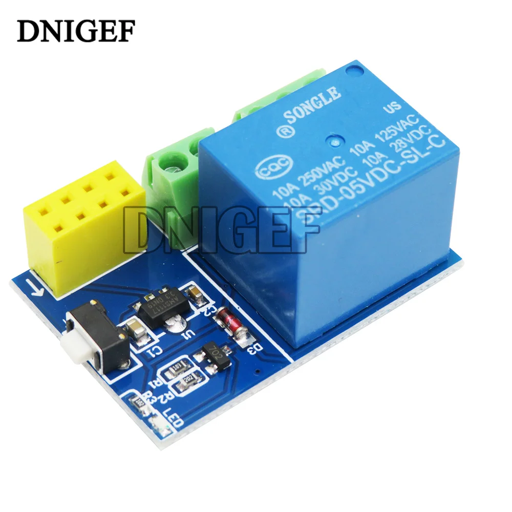 DNIGEF ESP8266 Modul Relai WIFI ESP-12F 10A 220V Relai Jaringan Input Modul WIFI DC 7V ~ 30V 4 Lapisan Papan TV Input Otomatis