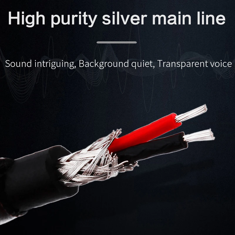 Hifi 3.5mm To 2XLR Cable Hi-End OFC Silver-Plated 3.5mm To Dual XLR Male To Male for Cellphones Computer Connect Mixer Amplifier