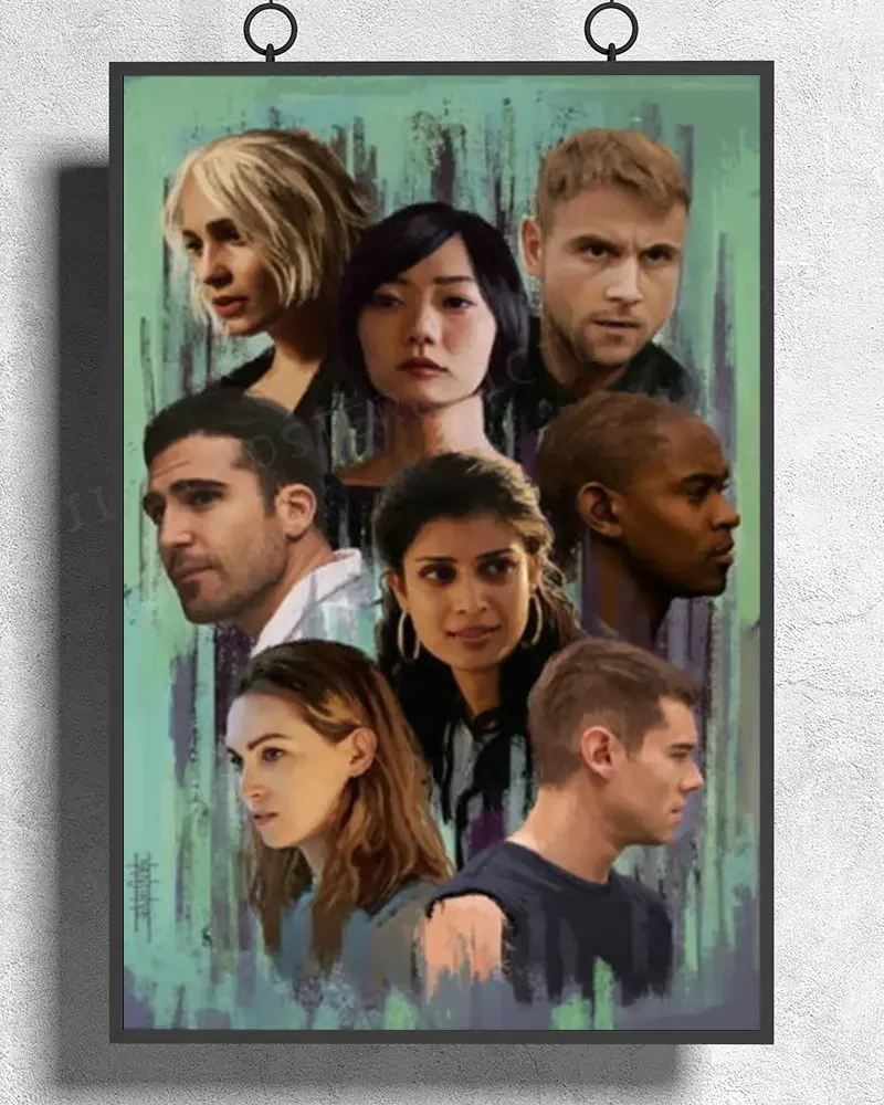 H288 Sense8 Link Induction Science Fiction Action USA TV Show Wall Sticker Silk Poster Art Home Decoration Christmas gift