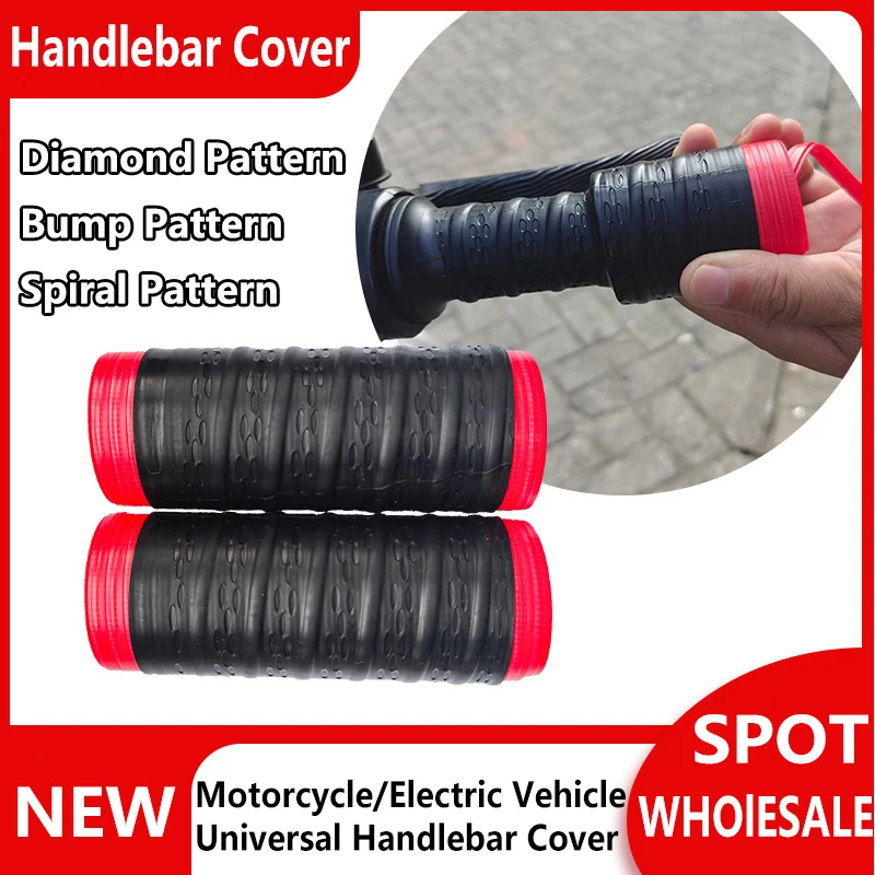 Motorcycle Handlebar Cover Silicone Non-Slip Wear-Resistant and Shock-Absorbing Easy To Install Handlebar Cover Modification