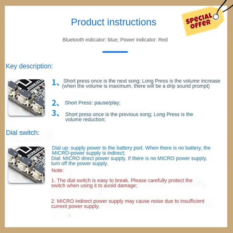Rendimiento estable-10 Uds VHM-314 V.20 de alta calidad MP3 Bluetooth Placa de recepción y decodificación de Audio 5,0 amplificador de Audio de coche sin pérdidas