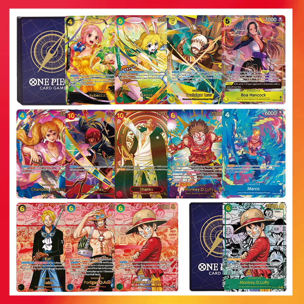 Anime OPCG Proxy Cards Character Leader Event Trading Cards Luffy Ace Sabo Pudding Rebecca Carrot Collectible Card Game