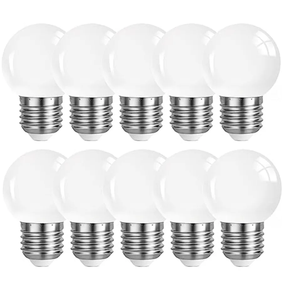 G14 LED Bulb 3W Globe Vanity Light Bulb 20 Watt Replacement, 6500K LED Light Bulb, E26 Base Small Night Light Bulbs, Non-Dimmab
