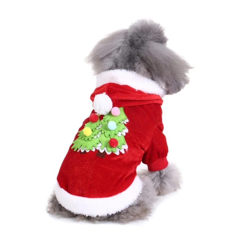 Christmas Dog Jumpsuit with Hat Set, Halloween Party, Pet Transfiguration Costume, D0AD