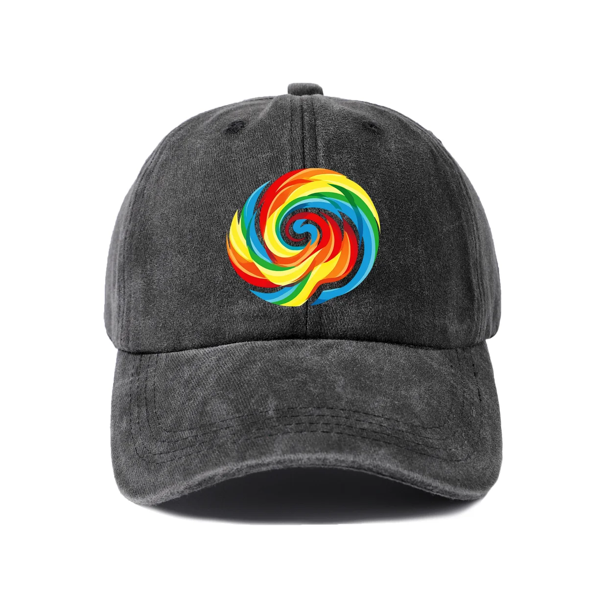 Whimsical Creature Illustration Baseball Cap, Vintage Washed Adjustable Unisex Dad Hat, Everyday Gift