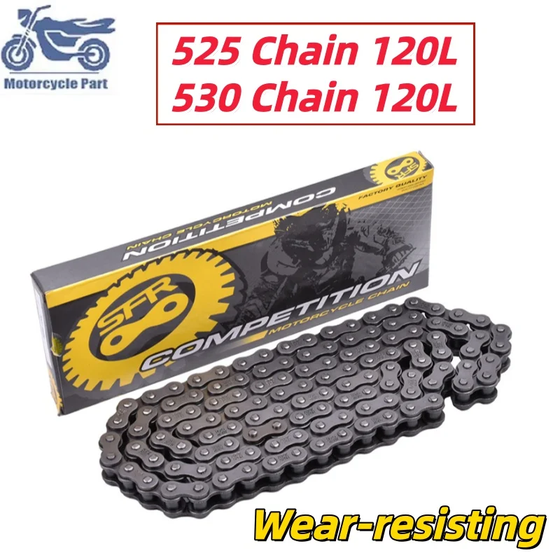 High Quality Durable Motorcycle Chain 525 530 Chains 120L for Universal Honda Yamaha Kawasaki Suzuki ATV for Dirt Bike