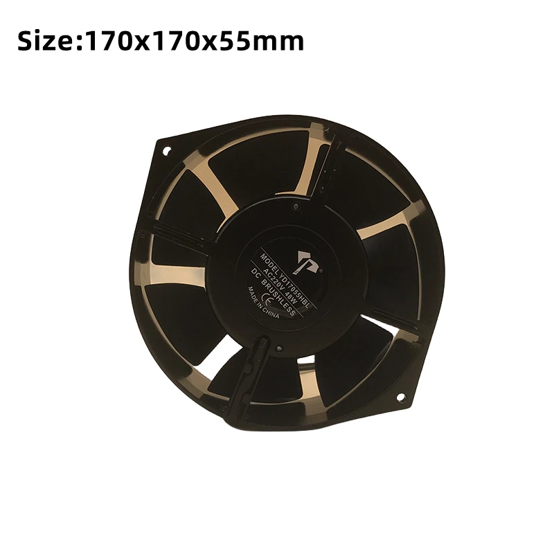 

AC 110V 220V 380V industrial axial flow fan 17cm 170 * 170x55mm metal frame plastic leaf heat dissipation fan