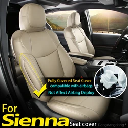 Custom Fit Sienna Seat Covers for Select Toyota Sienna LE, XLE,XLE Plus,8-Passenger Seating Split 8 Seats 2021-2026 - Three Row