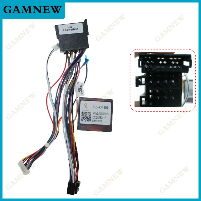 Car 16pin Wiring Harness Adapter Canbus Box Decoder Radio Power Cable For Renault Logan Sandero Duster Symbol RP5-RN-101