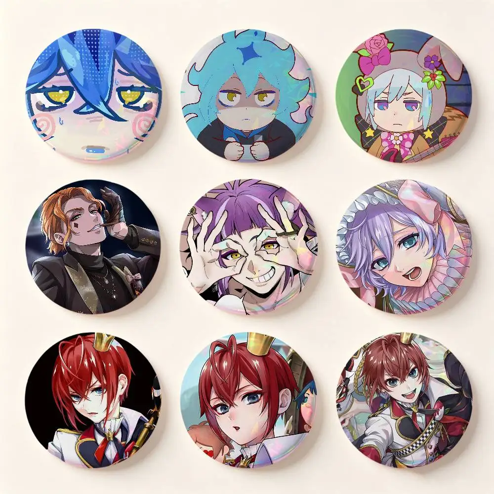 Cartoon Game Twisted Wonderland Badges 25 32 44 58 75 Mm Round Cosplay Pin Bag Decor Fans Collect Friends Gifts Brooch Souvenir