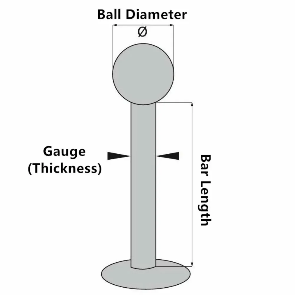 24X 16G نوع مختلط أكريليك Bioflex Labret مونرو الشفاه دفع في 6 مللي متر-12 مللي متر بار شقة الظهر الأذن مسمار التجنيب ثقب
