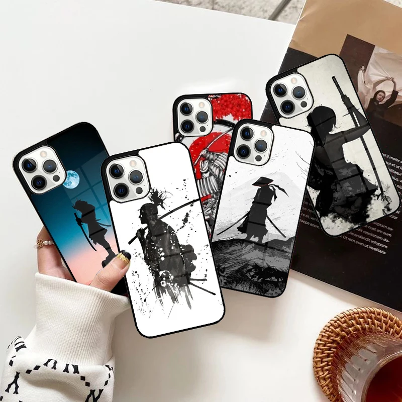 Japanese Samurai Ukiyoe Print Vintage Phone Case Magnetic for iPhone 15 16 14 13 Pro Max 11 12 Mini Magsafe Wireless Cover