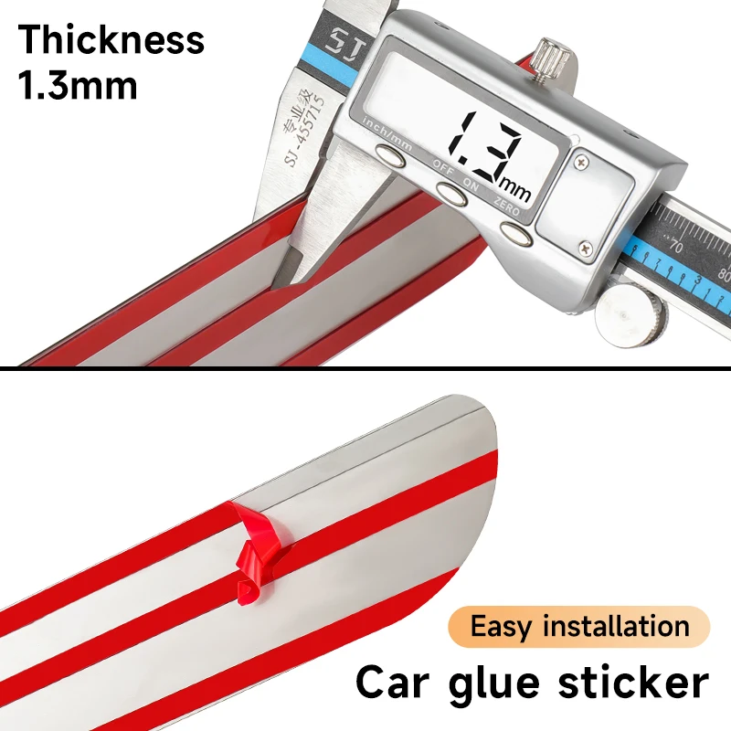 Stainless Steel Car Door Sill Strip Anti-Dirty Sticker Cover Decoration Exterior Anti-Kick Pedal Decoration Accessories Parts view 5