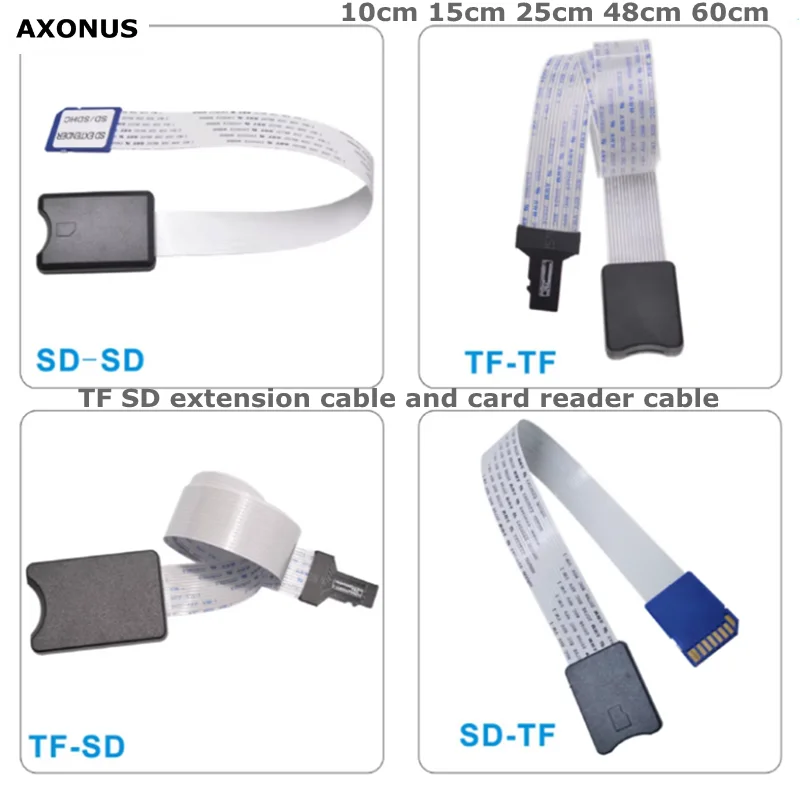 New 60cm TF Male Female To Micro SD Female Male Card Reader Extension Adapter Cable Extender For Car GPS Phone TV Camera