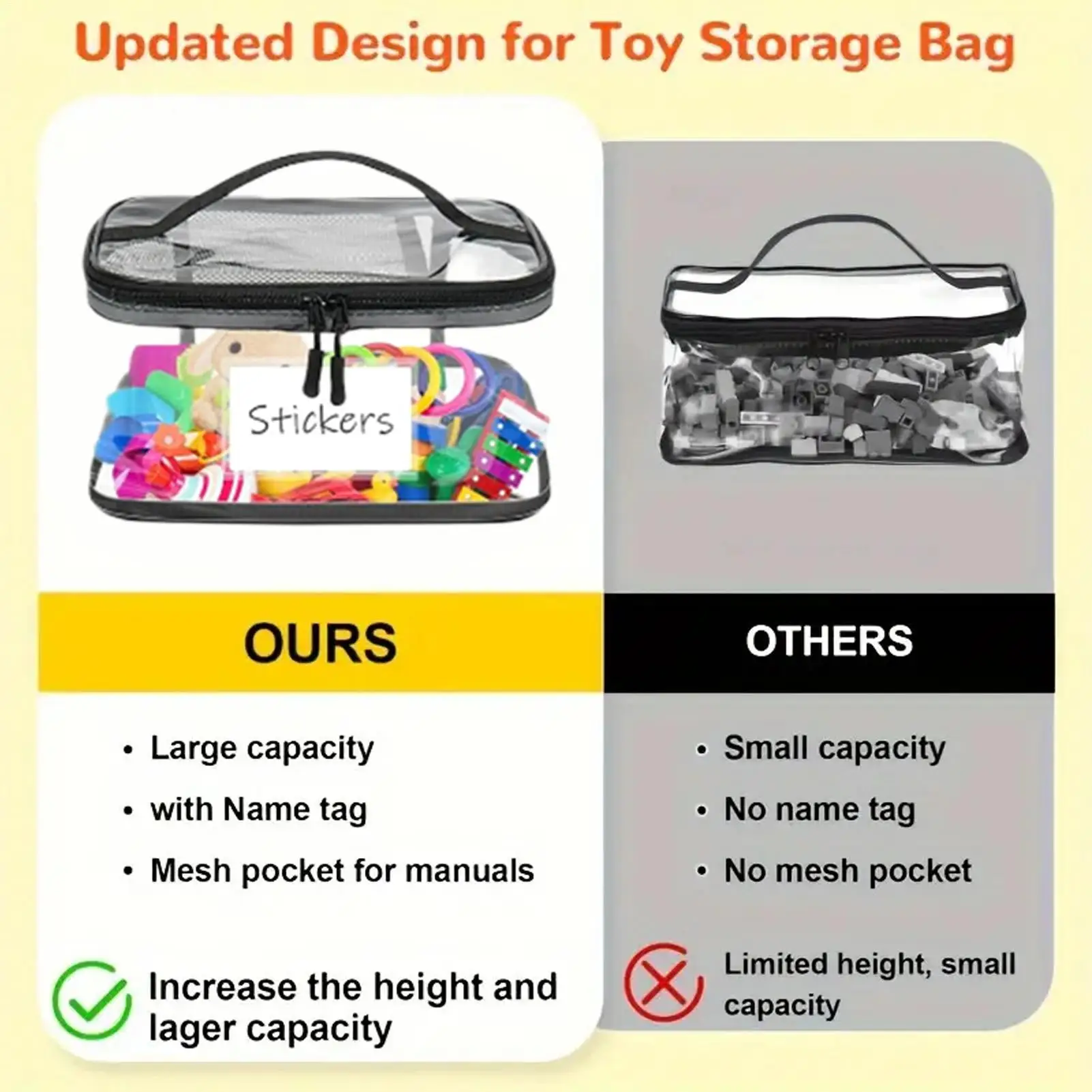 

Большая сумка для хранения игрушек, многоразовая косметичка, прозрачная сумка из ПВХ, книги-головоломки, блоки, дорожный водонепроницаемый органайзер, сумка для туалетных принадлежностей и душа